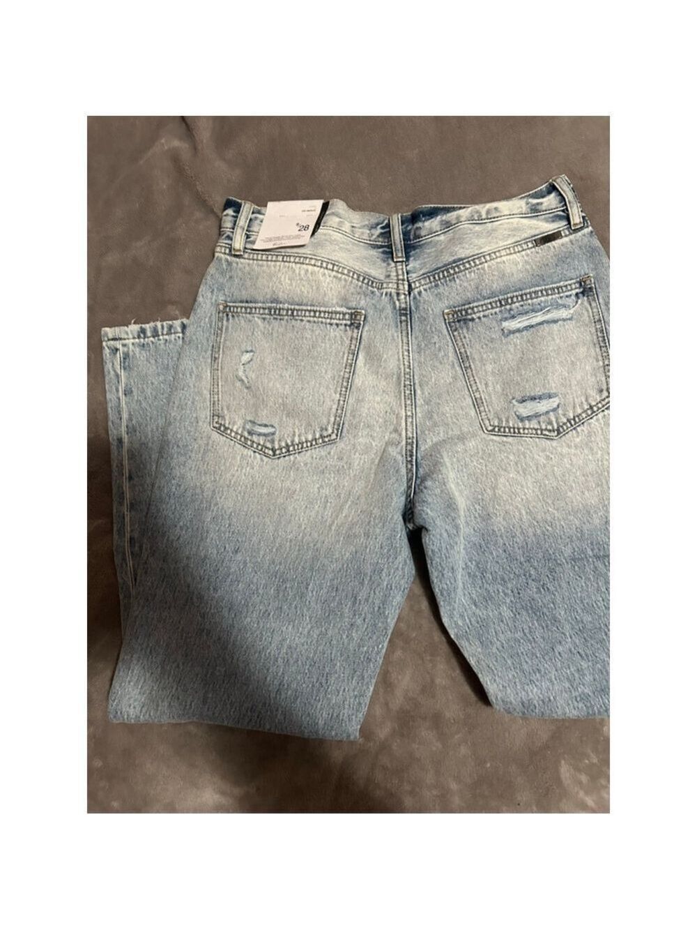 Women's Kancan Light Blue Distressed Straight Leg Jeans Size 9 - Picture 3 of 5
